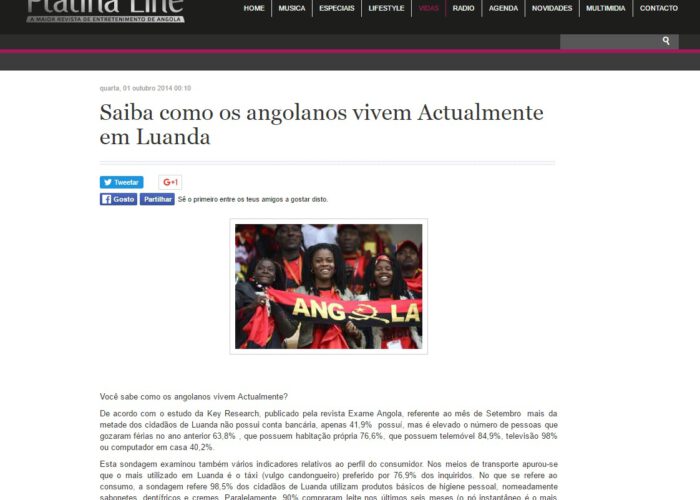 Keyresearch Angola - Platina Line - Estudo ALC