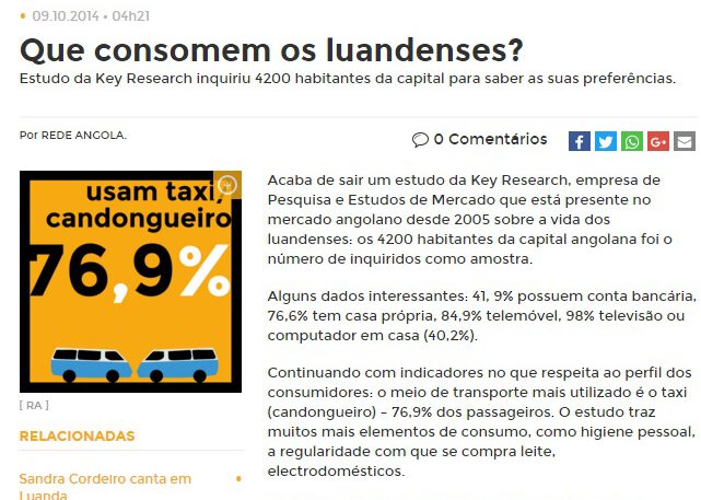 Keyresearch Angola - Rede Angola - Estudo ALC