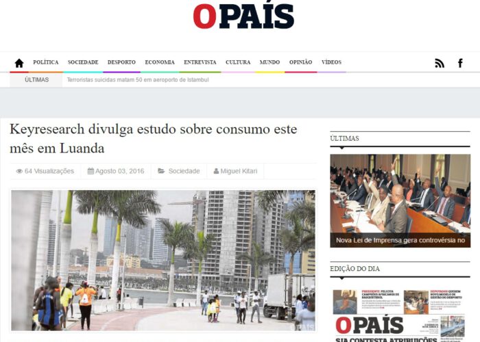Keyresearch Angola - O País - Estudo Audiências (Paulo Santos)