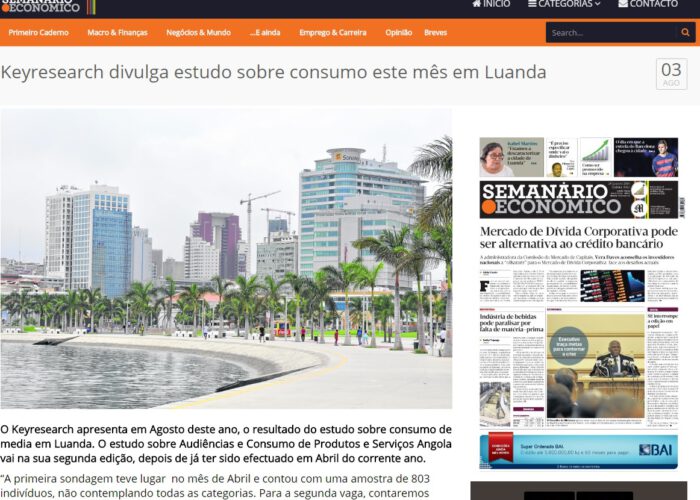 Keyresearch Angola - Semanário Económico - Estudo Audiências (Paulo Santos)