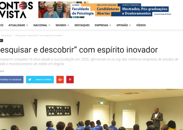 Keyresearch Angola - Revista Pontos de Vista - Pesquisar e descobrir com espírito inovador (Paulo Santos)