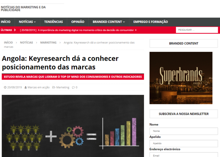Keyresearch Angola - Marcas em Acção 21-08-2019